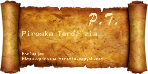Piroska Terézia névjegykártya